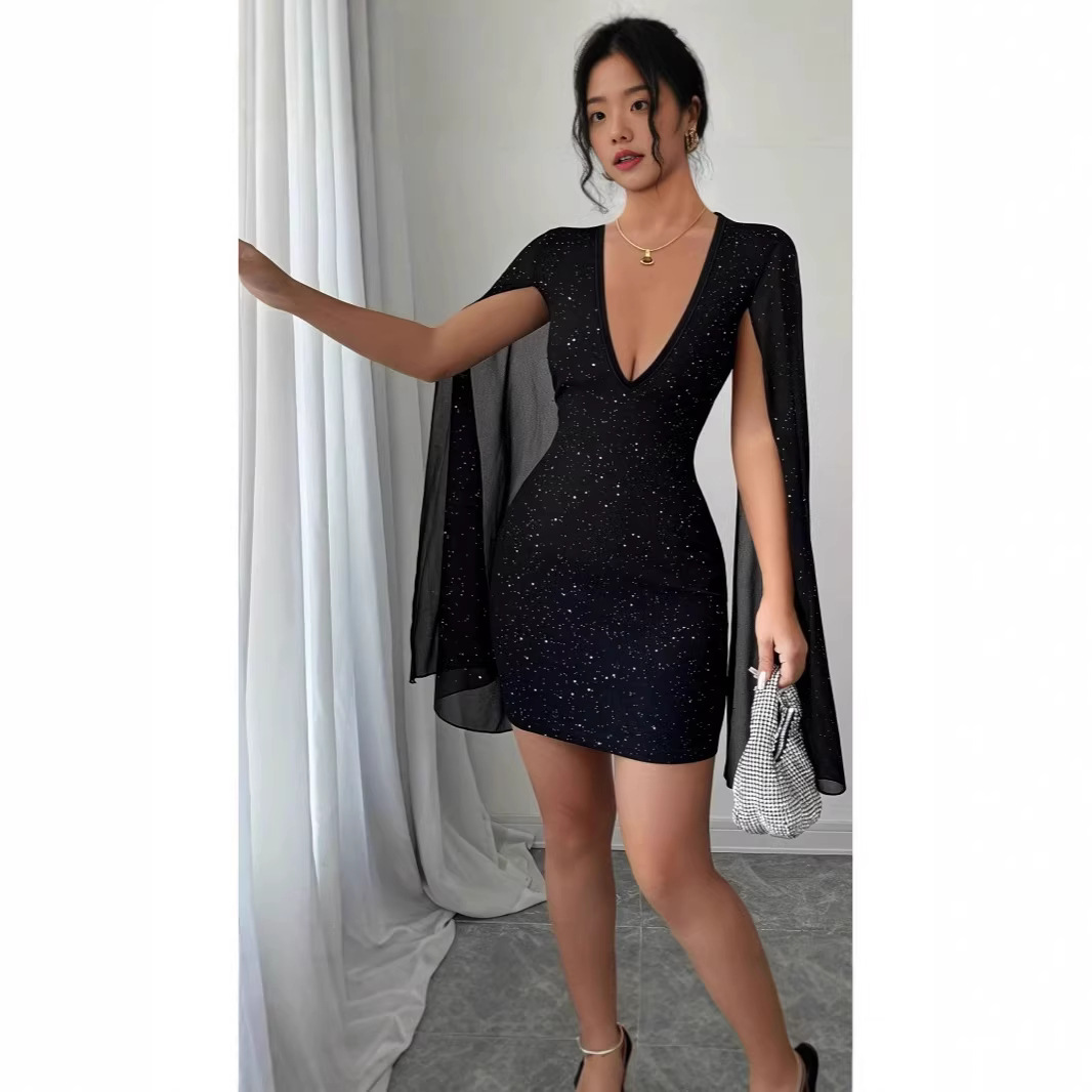 Women Formal Wear H&M - V-hals bodycon midi jurk, elegante formele