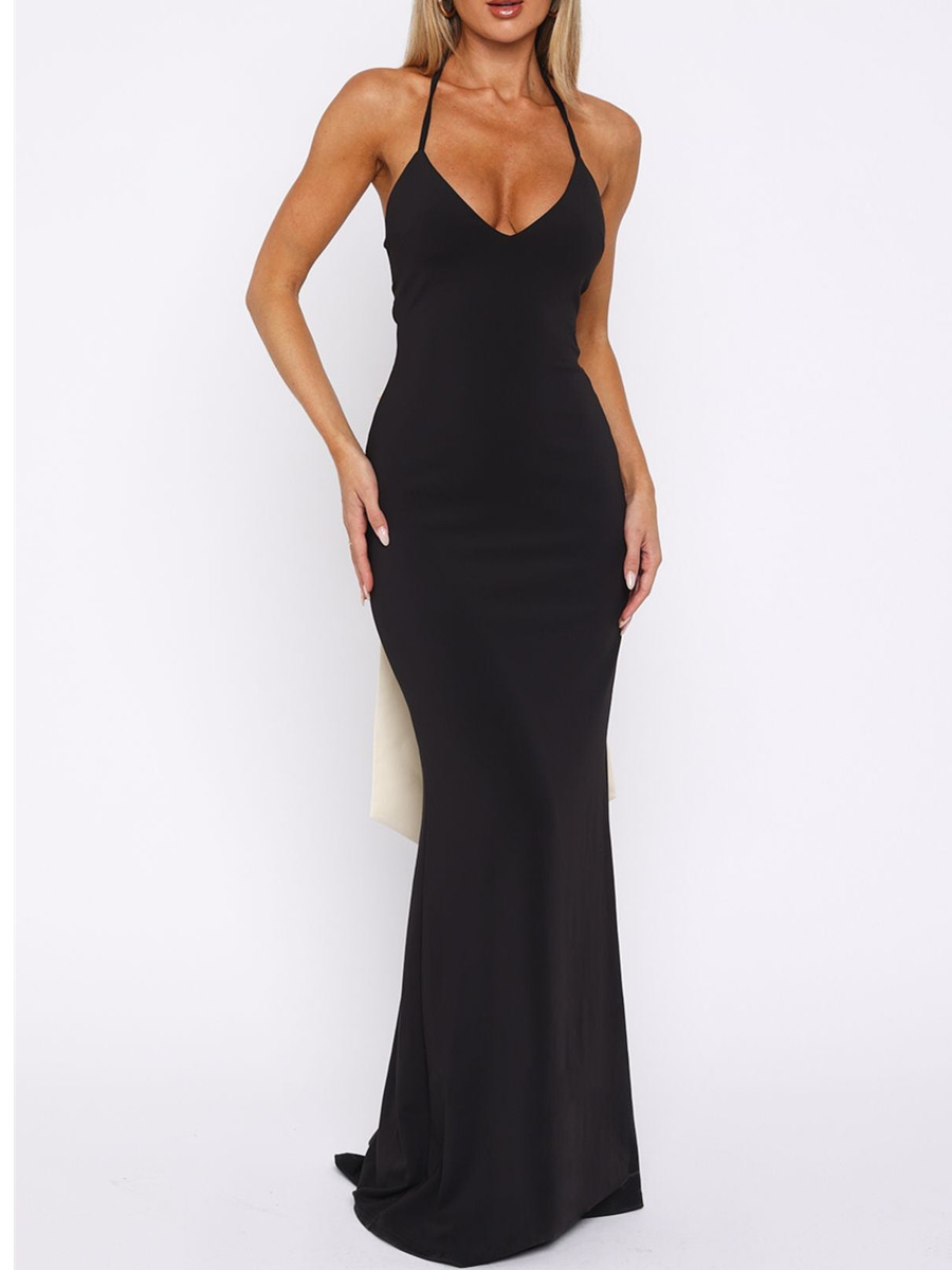 Formal Wear Gowns For Women - Vrouwen off-shoulder jurk mode elegante halter