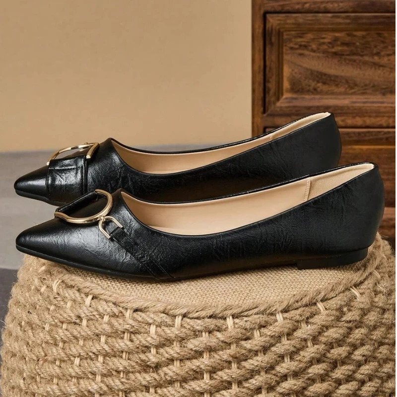 Women Formal Office Wear Shoes - Elegante zwarte damesschoenen met spitse neus