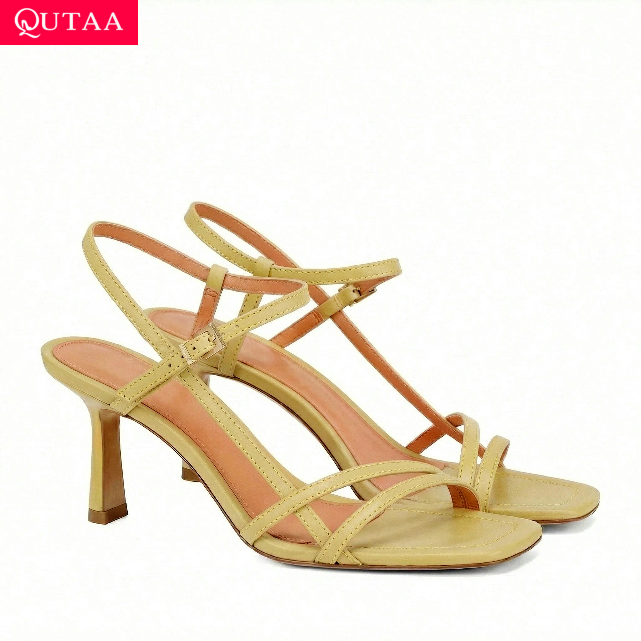 Kitten Heel Women - QUTAA Mode Hoge Hakken Vrouwen Zomer