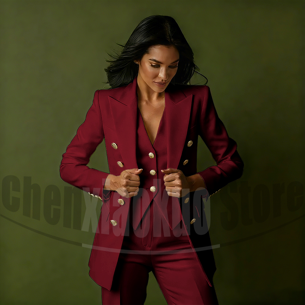 Dames Double Breasted Driedeli - Women'S Formal Wear Pants Suit recensie en prijs