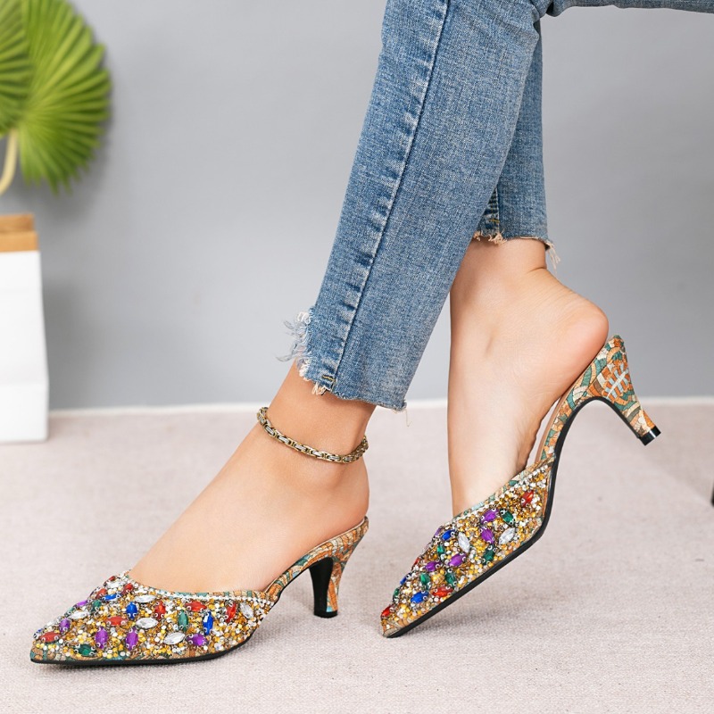 Luxe Strass Kitten Hak Slipper - Kitten Heel Women recensie en prijs