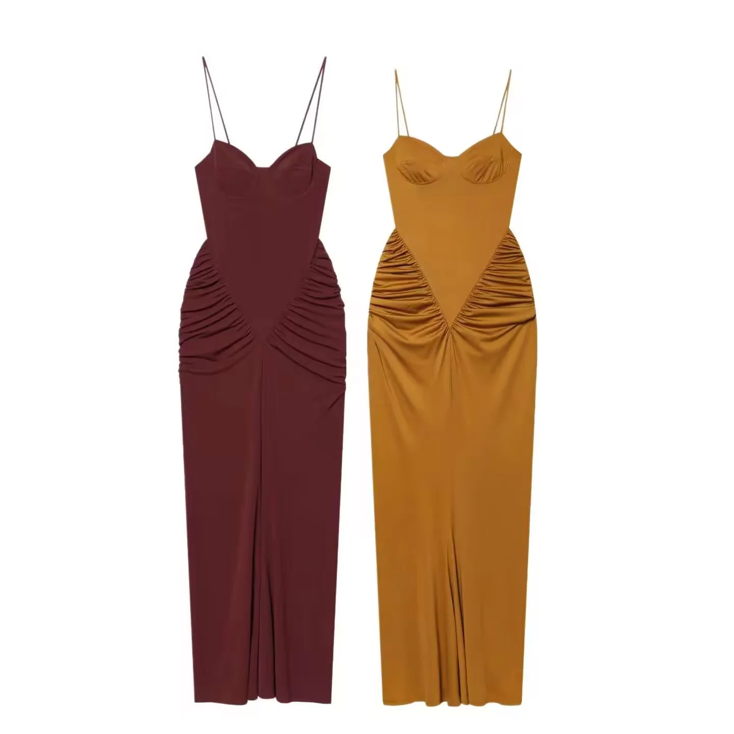 Elegante geplooide maxi-jurk,  - Formal Wear Gowns For Women recensie en prijs