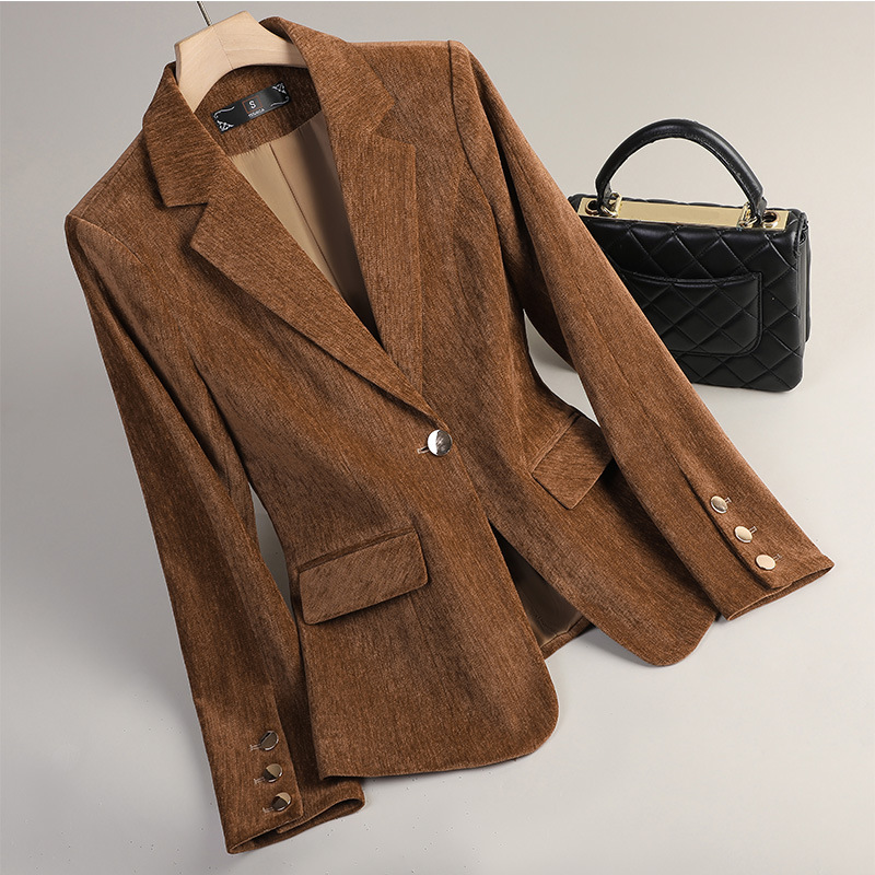 Geelgouden fluwelen blazer Dam - Women'S Formal Wear Jackets recensie en prijs