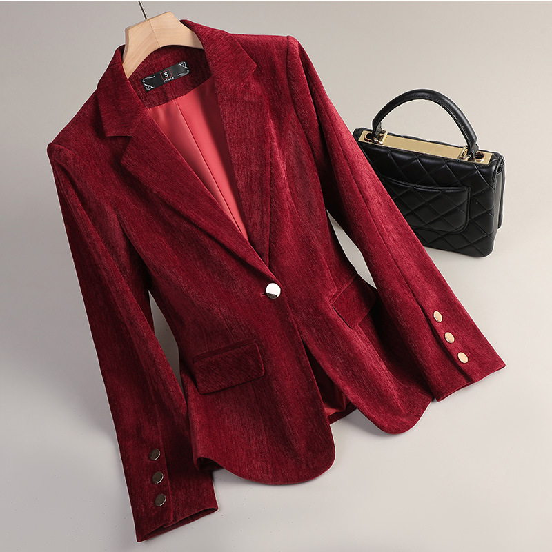 Geelgouden fluwelen blazer Dam - Women'S Formal Wear Jackets recensie en prijs