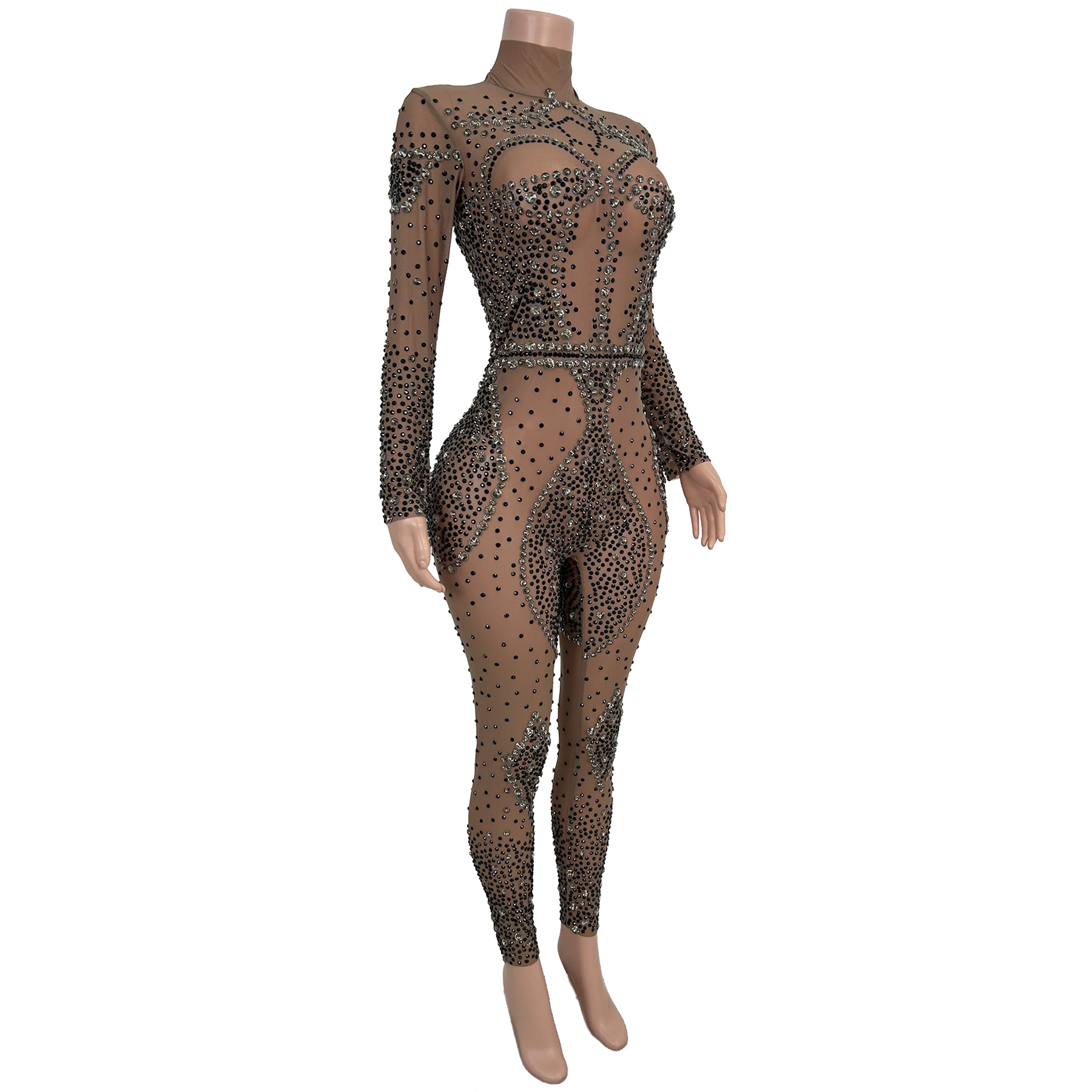 Sparkly Strass Lange Mouw Nauw - Women'S Formal Wear Jumpsuit recensie en prijs