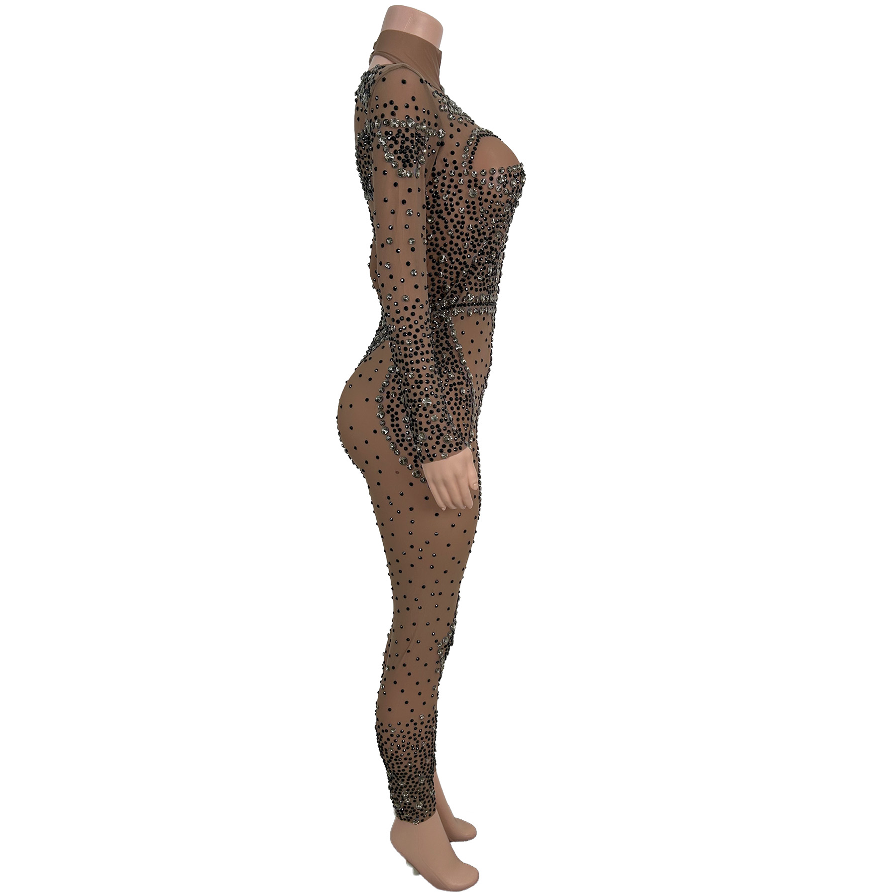 Sparkly Strass Lange Mouw Nauw - Women'S Formal Wear Jumpsuit recensie en prijs