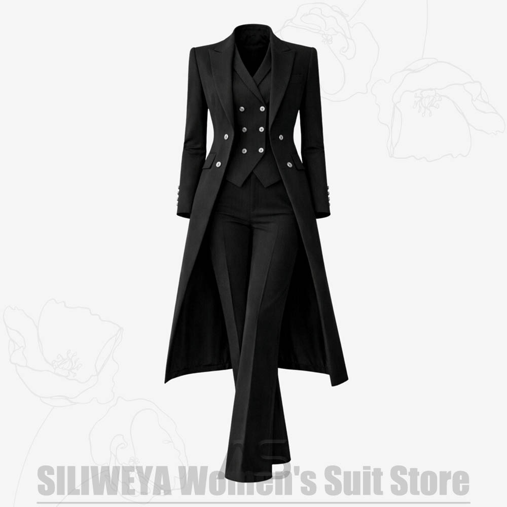 Damespak 3-delig dubbelgeknoop - Women'S Formal Wear Pants Suit recensie en prijs