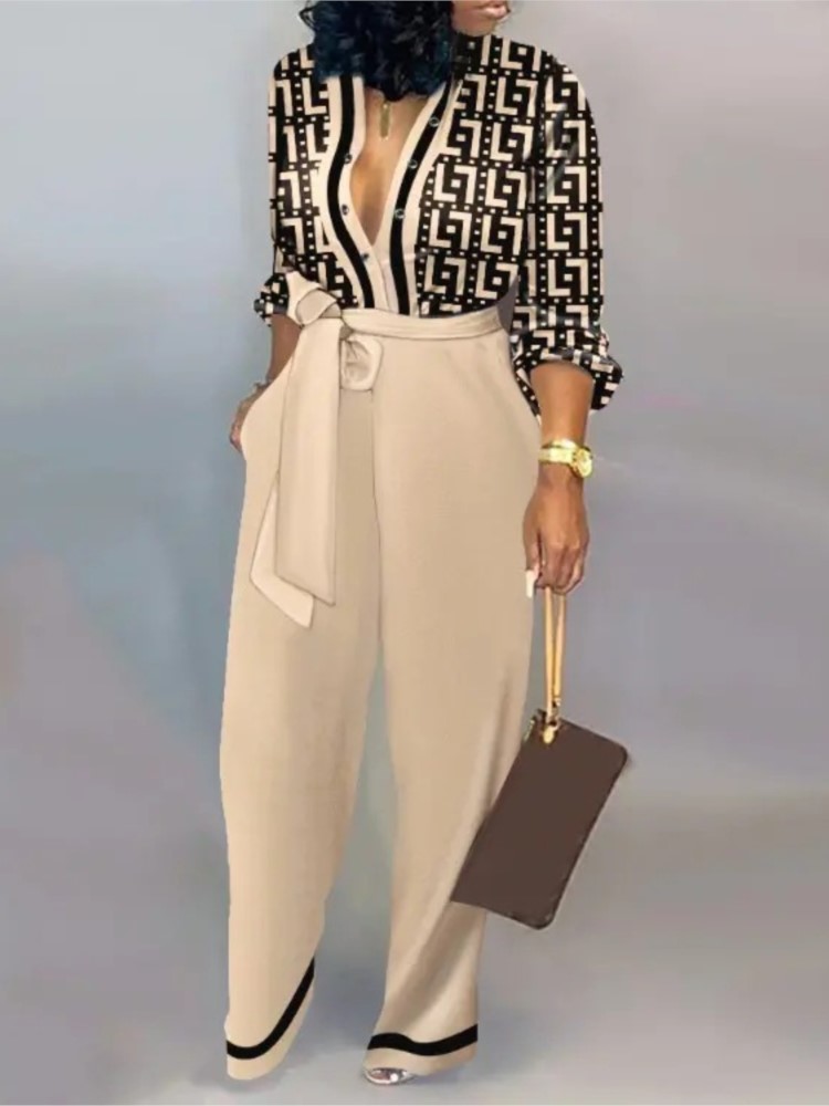 Vrouwen Mode Brief Print Lange - Women'S Formal Wear Jumpsuit recensie en prijs
