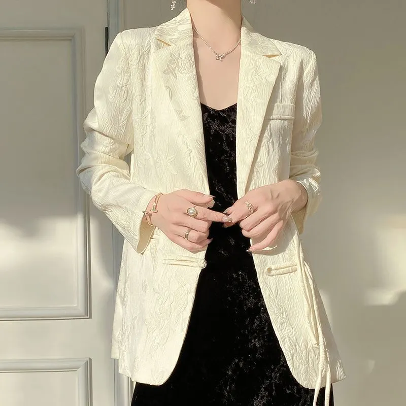 Witte getextureerde blazer voo - Women'S Formal Wear Jackets recensie en prijs