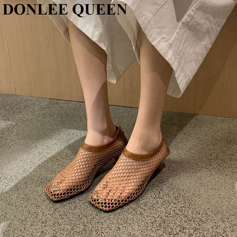 Vintage mesh muiltjes met vier - Kitten Heel Women recensie en prijs