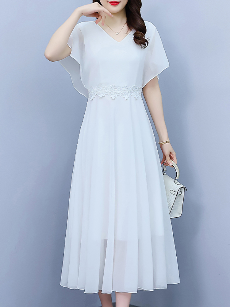 Zomer Wit Chiffon Elegant Fees - Formal Wear Gowns For Women recensie en prijs