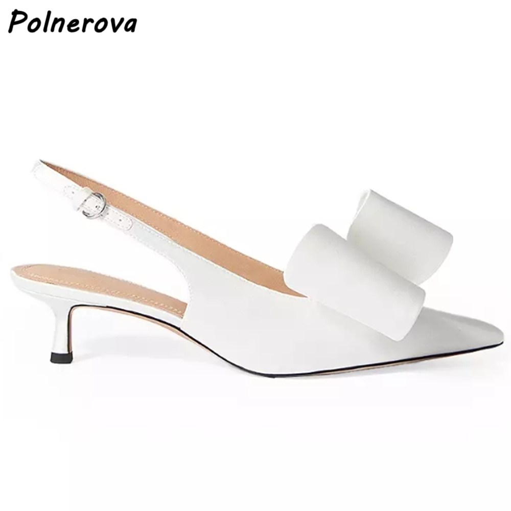 Witte vlinderknoop sandalen ki - Kitten Heel Women recensie en prijs
