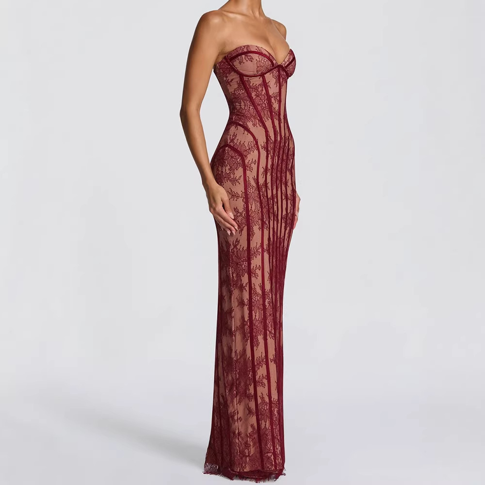 Strapless bodycon maxi jurk vo - Formal Wear Gowns For Women recensie en prijs