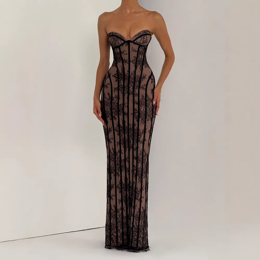 Strapless bodycon maxi jurk vo - Formal Wear Gowns For Women recensie en prijs