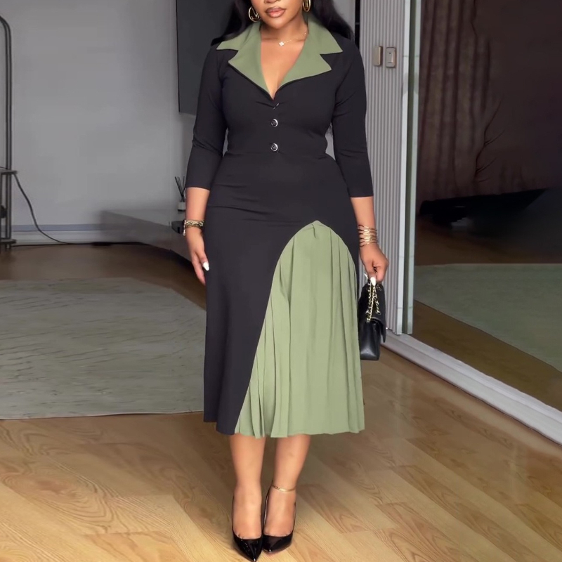 Modekleurige blokkleurige A-li - Women Formal Wear H&M recensie en prijs
